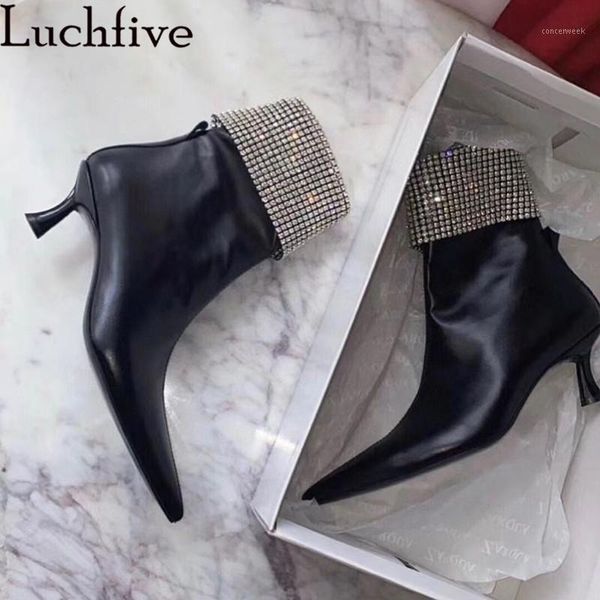 boots clear goblet heel short women genuine leather rhinestones lapel design fashion ankle 2021 autumn woman1, Black
boots clear goblet heel short women genuine leather rhinestones lapel design fashion ankle 2021 autumn woman1, Black