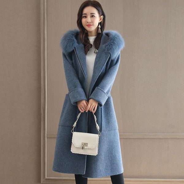 hiver rabbit fur collars hooded wool blends manteau long cappotto donna windproof thick warm monteau femme hiverx1020, Black
hiver rabbit fur collars hooded wool blends manteau long cappotto donna windproof thick warm monteau femme hiverx1020, Black