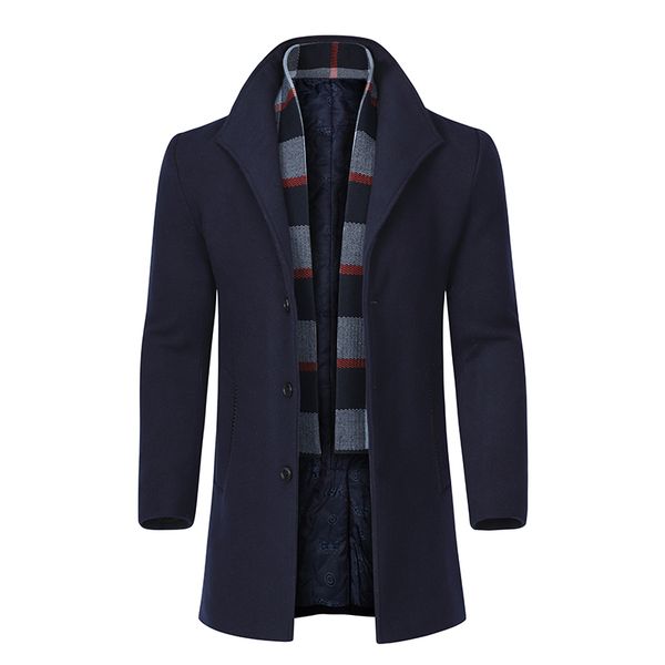 youthup winter men's long jacket with scarf wool single breasted coats overcoats oat mens fitness coat streetwear m- lj201110, Black
youthup winter men's long jacket with scarf wool single breasted coats overcoats oat mens fitness coat streetwear m- lj201110, Black