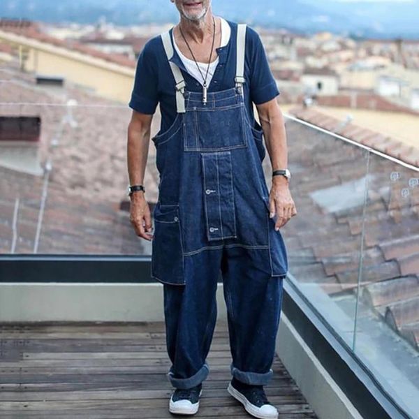 2020 men jeans jumpsuits trendy baggy big pocket denim overalls men's blue gray multi pocket loose straight full length jeans
2020 men jeans jumpsuits trendy baggy big pocket denim overalls men's blue gray multi pocket loose straight full length jeans