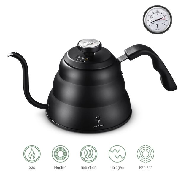1.2l 1l stainless steel pour over coffee pot drip kettle with thermometer insulated handle for home offic q1218
1.2l 1l stainless steel pour over coffee pot drip kettle with thermometer insulated handle for home offic q1218