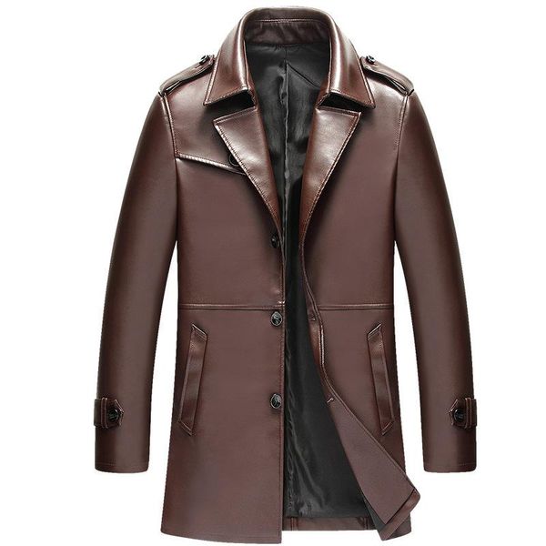 2021 spring new long chaqueta cuero motocicleta single breasted herren leder jacken, Black
2021 spring new long chaqueta cuero motocicleta single breasted herren leder jacken, Black