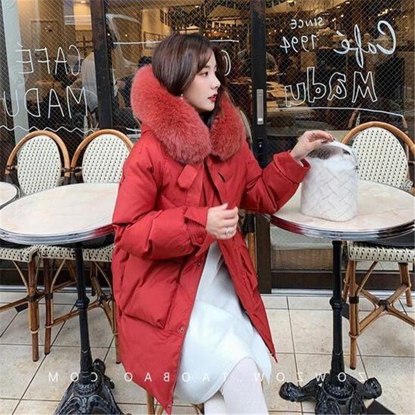 2020 women winter jacket hooded warm female white duck down jacket medium long parkas loose women coat large real raccoon fur, Black
2020 women winter jacket hooded warm female white duck down jacket medium long parkas loose women coat large real raccoon fur, Black