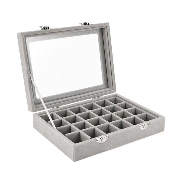24 grids velvet jewelry box rings earrings necklaces makeup holder case organizer jewelery storage, Pink;blue
24 grids velvet jewelry box rings earrings necklaces makeup holder case organizer jewelery storage, Pink;blue