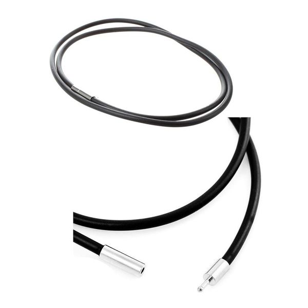 3mm black rubber cord necklace with stainless steel closure & 2mm width skin rope necklace alloy black man, Golden;silver
3mm black rubber cord necklace with stainless steel closure & 2mm width skin rope necklace alloy black man, Golden;silver