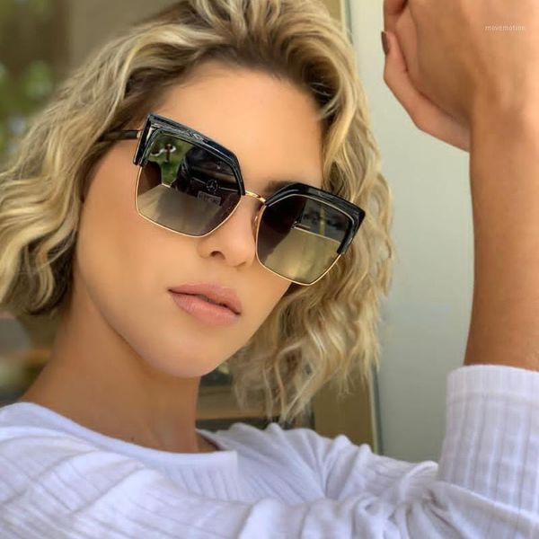 qpeclou 2020 new fashion half frame square sunglasses women brand designer vintage metal sun glasses female gradient shades1, White;black
qpeclou 2020 new fashion half frame square sunglasses women brand designer vintage metal sun glasses female gradient shades1, White;black