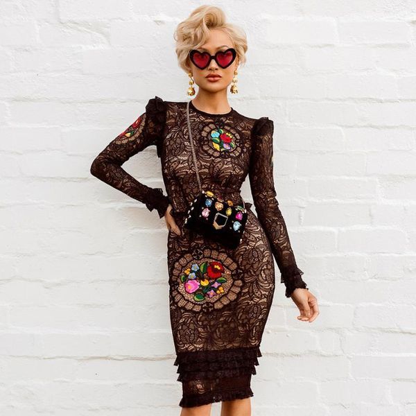 adyce 2020 new arrival women winter celebrity runway party dresses vestidos black long sleeve lace midi ruffles club dress1, Black;gray
adyce 2020 new arrival women winter celebrity runway party dresses vestidos black long sleeve lace midi ruffles club dress1, Black;gray