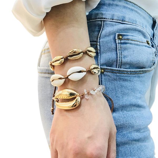 women cowrie shell bracelets delicate rope chain bracelet beads charm bracelet bohemian beach jewelry, Golden;silver
women cowrie shell bracelets delicate rope chain bracelet beads charm bracelet bohemian beach jewelry, Golden;silver