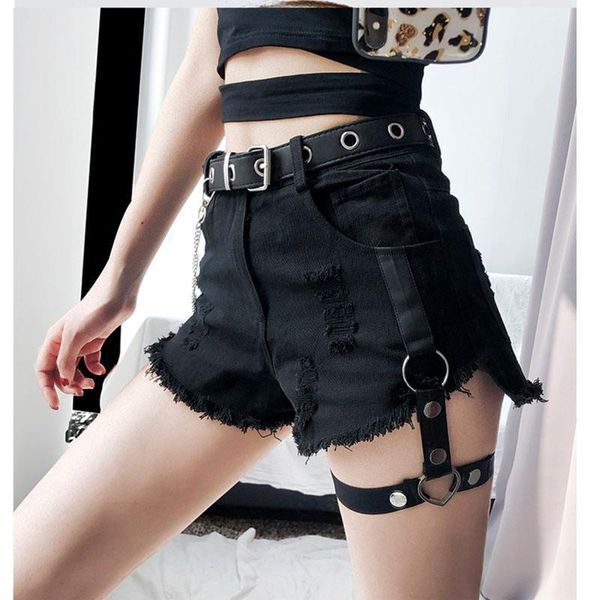summer denim shorts for women rivet ring harness band casual jeans shorts high waist worn-out hole black shorts lady, White;black
summer denim shorts for women rivet ring harness band casual jeans shorts high waist worn-out hole black shorts lady, White;black
