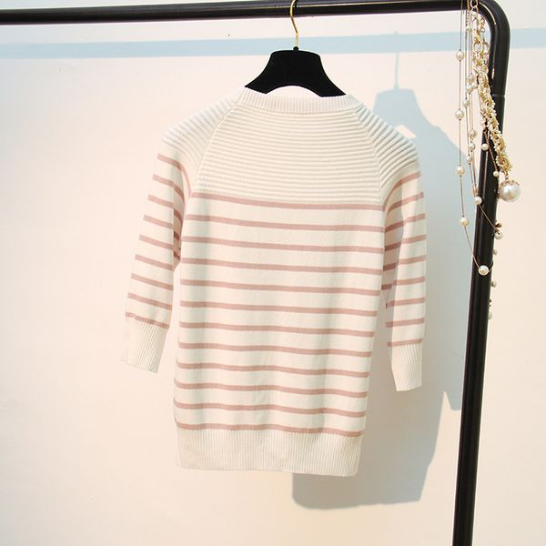 2021 new women pullover sweater spring autumn half sleeve pullovers button decorate striped knitted sweaters female 82af, White;black
2021 new women pullover sweater spring autumn half sleeve pullovers button decorate striped knitted sweaters female 82af, White;black