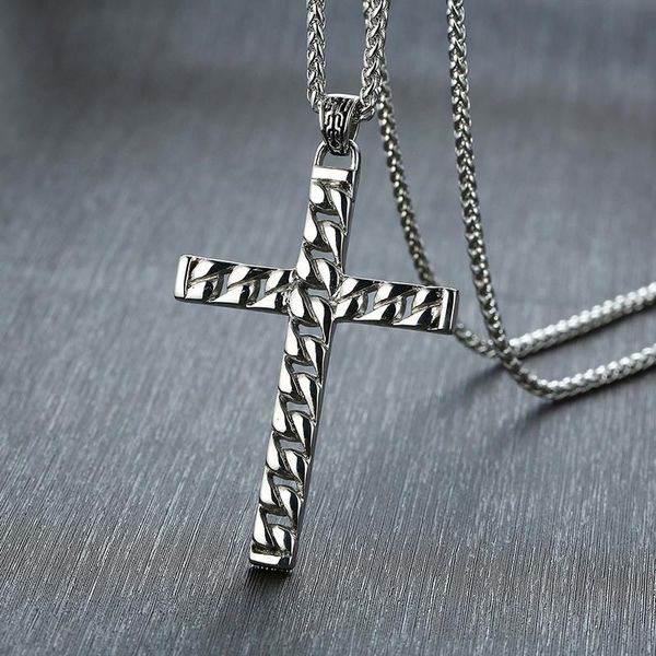 modyle 2020 new silver color mens cross chain pendant necklaces stainless steel colar masculino prayer jewelry
modyle 2020 new silver color mens cross chain pendant necklaces stainless steel colar masculino prayer jewelry
