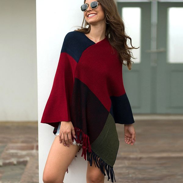 2020 autumn winter women tassel knitted plus size women's wool plaid cardigan turtleneck cape knit poncho sweater a30823, White;black
2020 autumn winter women tassel knitted plus size women's wool plaid cardigan turtleneck cape knit poncho sweater a30823, White;black