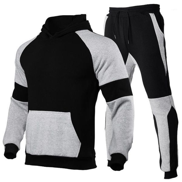 2 pieces sets tracksuit men hooded sweatshirt+pants pullover hoodie sportwear suit casual fashion outwear clothes streetswear1, Gray
2 pieces sets tracksuit men hooded sweatshirt+pants pullover hoodie sportwear suit casual fashion outwear clothes streetswear1, Gray