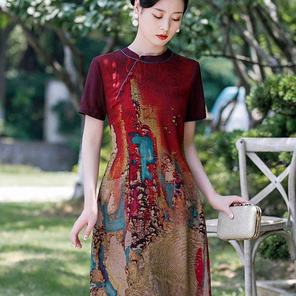 730be 2020 summer new middle-aged women's qipao thin leisure thin foreign style dress 2020 summer new middle-aged women's qipao el, Black;gray
730be 2020 summer new middle-aged women's qipao thin leisure thin foreign style dress 2020 summer new middle-aged women's qipao el, Black;gray