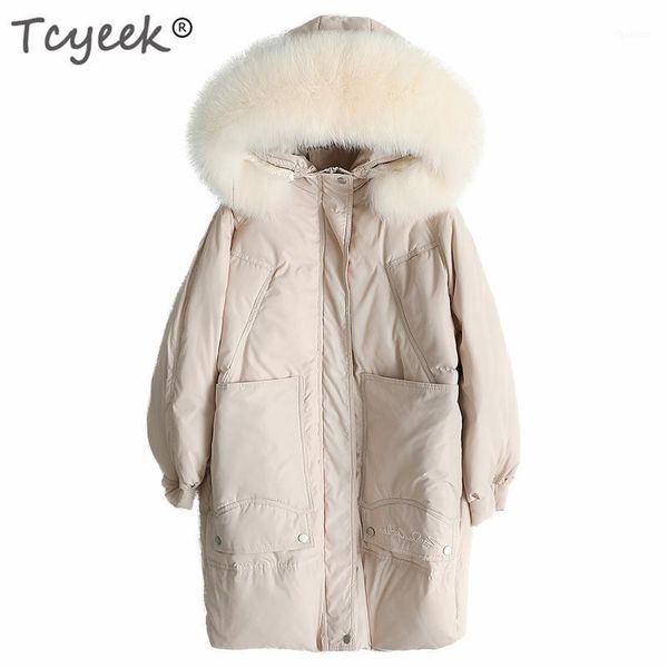 tcyeek winter female jacket women thick warm real fur hooded down coat 2020 korean long brand women's down jacket hiver 30171, Black
tcyeek winter female jacket women thick warm real fur hooded down coat 2020 korean long brand women's down jacket hiver 30171, Black