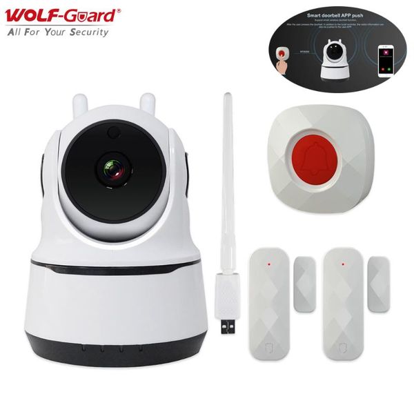 wolf-guard 2in1 smart home automation video camera alarm kit 1080p hd 868mhz intercom app control house security burglar system