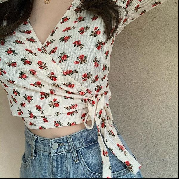 small wrinkle chrysanthemum spring and summer womens wild printed floral v neck thin knit long sleeve shirts ns1879, White
small wrinkle chrysanthemum spring and summer womens wild printed floral v neck thin knit long sleeve shirts ns1879, White