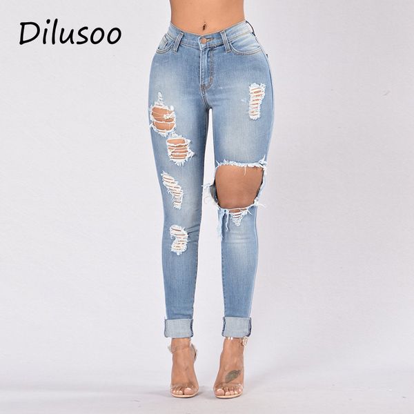 dilusoo women high waist jeans pants elastic holes denim jeans 4 season pencil pants woman casual skinny ripped jeans trousers 1017, Blue
dilusoo women high waist jeans pants elastic holes denim jeans 4 season pencil pants woman casual skinny ripped jeans trousers 1017, Blue
