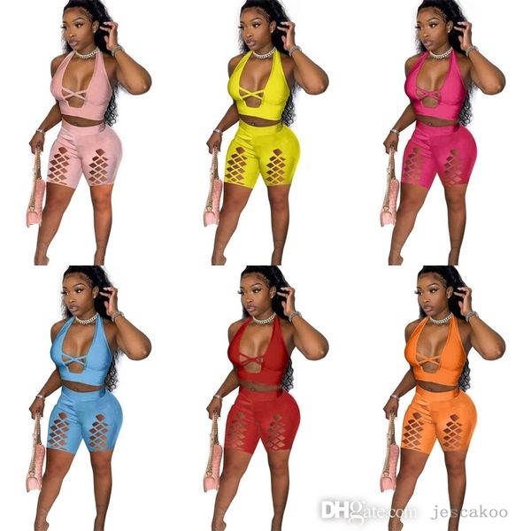 designer women tracksuits two pieces set summer outfits slim sleeveless cross hole out shorts suit ladies sportwear, Gray
designer women tracksuits two pieces set summer outfits slim sleeveless cross hole out shorts suit ladies sportwear, Gray