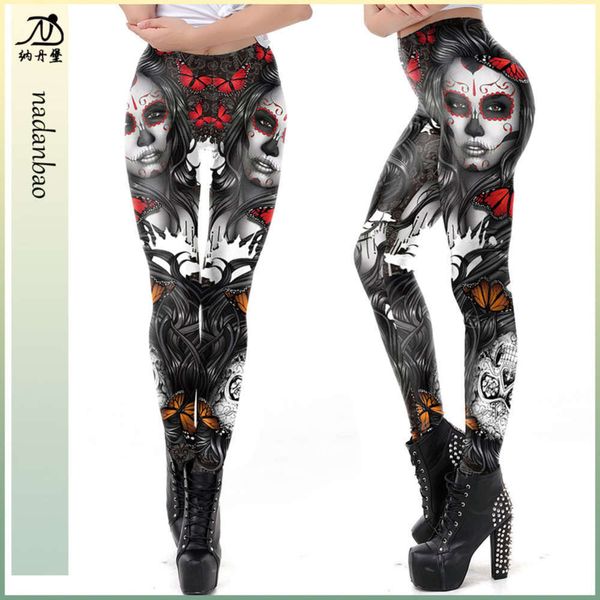 digital yoga 2020 printing new 3d sports leggings, Black