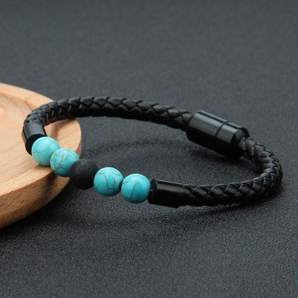 fashion charm mala leather bracelet lava chakra stone beads black stainless mahnetic clasp bracelets for men punk jewelry gift, Golden;silver
fashion charm mala leather bracelet lava chakra stone beads black stainless mahnetic clasp bracelets for men punk jewelry gift, Golden;silver