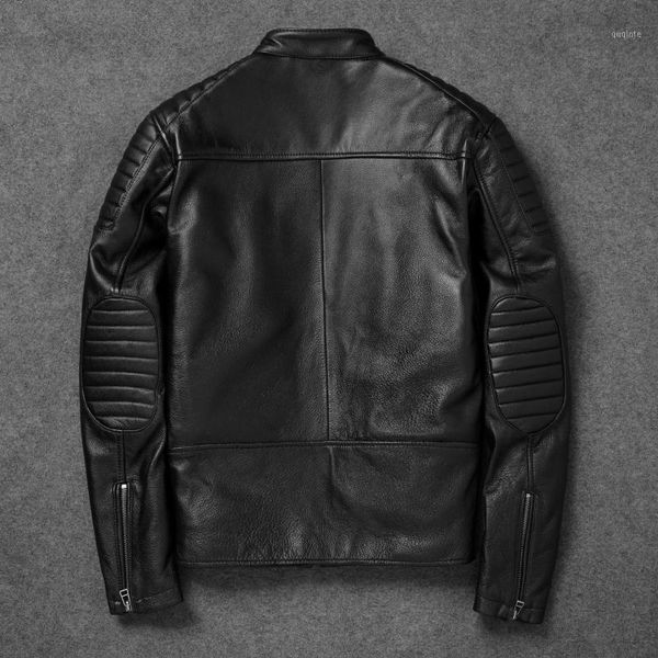 autumn winter slim leather jacket men short stand collar vintage brown cow leather coat plus size motorcycle jacket men1, Black
autumn winter slim leather jacket men short stand collar vintage brown cow leather coat plus size motorcycle jacket men1, Black