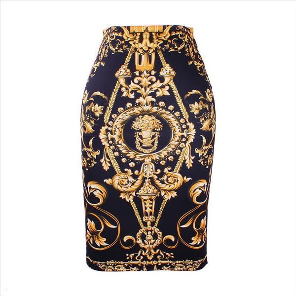 western fashion gorgeous golded floral print women pencil skirts s-4xl ladies plus size bodycon saias girls faldas slim bottoms, Black
western fashion gorgeous golded floral print women pencil skirts s-4xl ladies plus size bodycon saias girls faldas slim bottoms, Black
