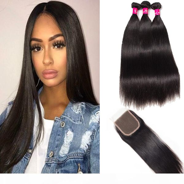8a brazilian hair 3bundles with lace closure 100% unprocessed body wave straight loose wave curly human hair extensions dyeable hair weaves, Black;brown
8a brazilian hair 3bundles with lace closure 100% unprocessed body wave straight loose wave curly human hair extensions dyeable hair weaves, Black;brown