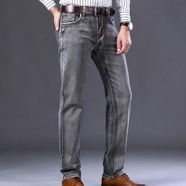 men's jeans 2021 business fashion gray men casual slim stretch classic denim pants trousers plus size 40, Blue
men's jeans 2021 business fashion gray men casual slim stretch classic denim pants trousers plus size 40, Blue