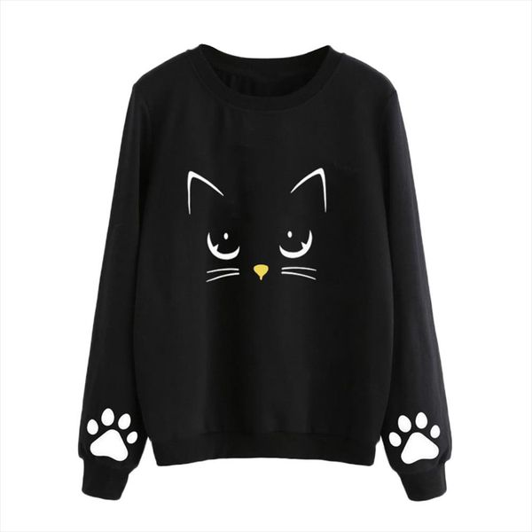 fashion women cat round neck long sleeve sweatshirt elegant chic cool casual comfortable crop jumper pullover, Black
fashion women cat round neck long sleeve sweatshirt elegant chic cool casual comfortable crop jumper pullover, Black