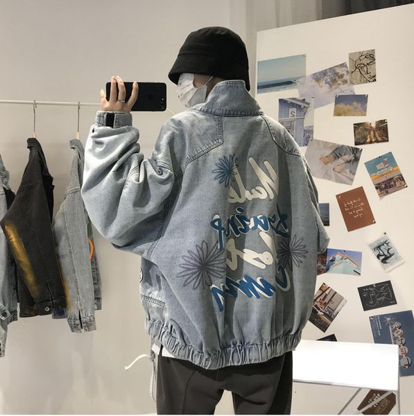 2021 the new men's jean fashions and female trend street collar printed cotton male jacket xl yuxj, Black;brown
2021 the new men's jean fashions and female trend street collar printed cotton male jacket xl yuxj, Black;brown