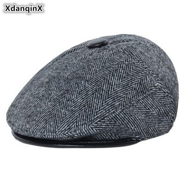 berets xdanqinx autumn winter men's hat warm cotton simple thermal middle-aged men earmuffs hats 2021 dad brands caps, Blue;gray
berets xdanqinx autumn winter men's hat warm cotton simple thermal middle-aged men earmuffs hats 2021 dad brands caps, Blue;gray