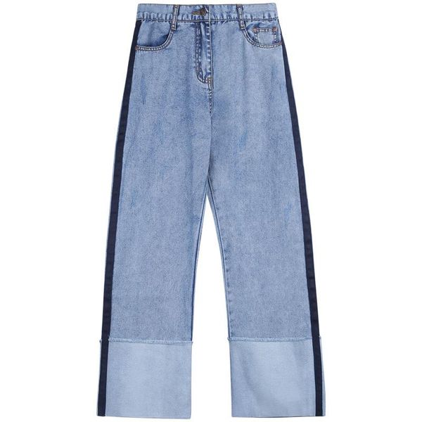 women's jeans summer and autumn, 2021 slim down, flanged side striped nine-point pants, light color, high waist, straight tube 8019, Blue
women's jeans summer and autumn, 2021 slim down, flanged side striped nine-point pants, light color, high waist, straight tube 8019, Blue