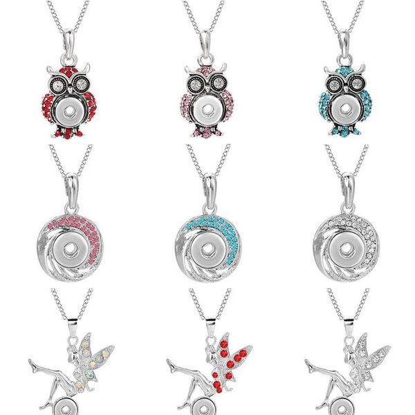 new 12mm snap jewelry necklaces rhinestone crystal owl angel wings round snap necklace fit 12mm snap buttons pendant n bbycdo, Silver
new 12mm snap jewelry necklaces rhinestone crystal owl angel wings round snap necklace fit 12mm snap buttons pendant n bbycdo, Silver