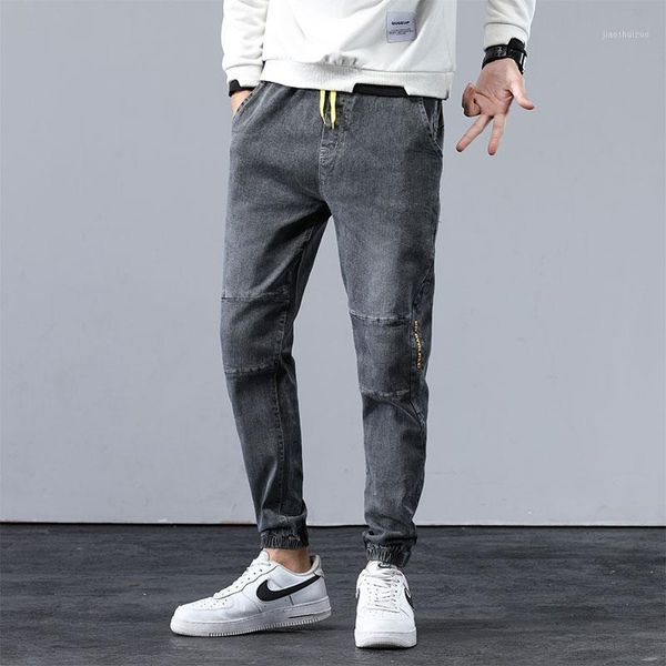 2021 autumn retro men elastic straight denim jeans male casual cropped harem trousers gray fashion slim stretch length pants1, Blue
2021 autumn retro men elastic straight denim jeans male casual cropped harem trousers gray fashion slim stretch length pants1, Blue