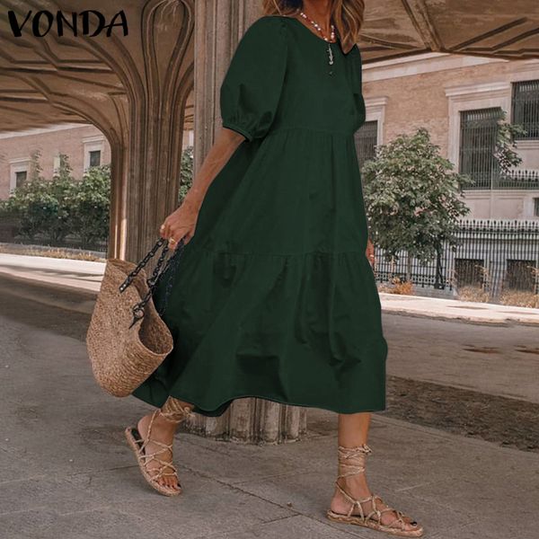 13 colors elegant dress lantern sleeve mid-calf dresses 2020 vonda women'sundress casual bohemian beach vestidos plus size y0118, Black;gray
13 colors elegant dress lantern sleeve mid-calf dresses 2020 vonda women'sundress casual bohemian beach vestidos plus size y0118, Black;gray