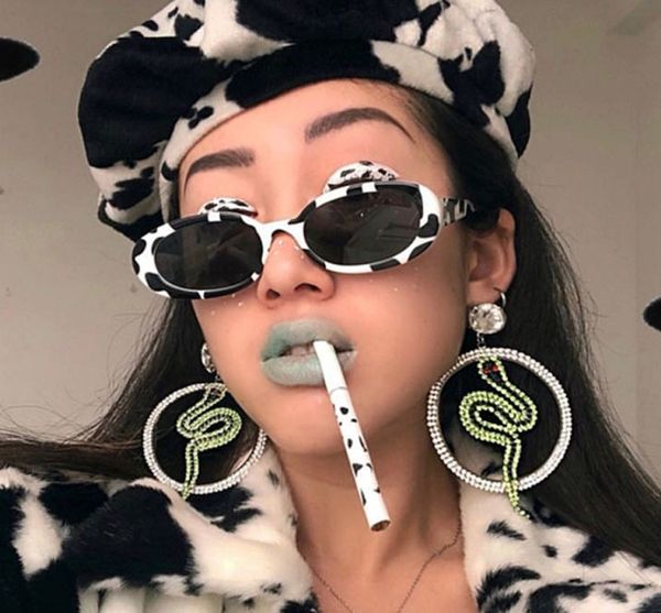 new trendy cow color small frames sunglasses for women vintage black pink personality eyeglasses female christmas gift, White;black
new trendy cow color small frames sunglasses for women vintage black pink personality eyeglasses female christmas gift, White;black