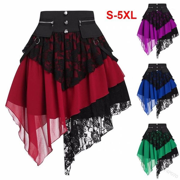 women vintage slim asymmetrical hem mini skirt high waist lace stitching summer irregular short skirt for lady plus size1, Black
women vintage slim asymmetrical hem mini skirt high waist lace stitching summer irregular short skirt for lady plus size1, Black
