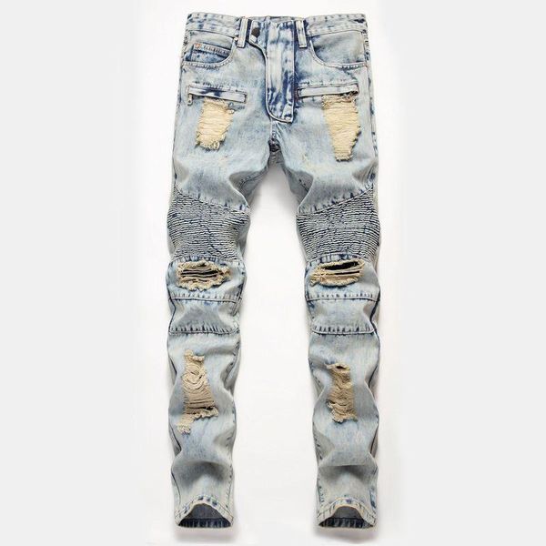 men's jeans and american fashionable fashion frying snowflake nostalgia washing water cut hole zipper motorcycle man, Blue
men's jeans and american fashionable fashion frying snowflake nostalgia washing water cut hole zipper motorcycle man, Blue