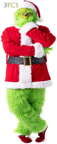 grinch christmas cosplay costume 7 piece set santa hat/coat/waist belt/gloves/pants/shoe covers christmas party props costume
grinch christmas cosplay costume 7 piece set santa hat/coat/waist belt/gloves/pants/shoe covers christmas party props costume