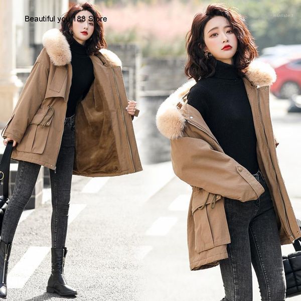 women's short small 2020 winter new fashion waist slimming fleece thickened down cotton-padded jacket1, Black
women's short small 2020 winter new fashion waist slimming fleece thickened down cotton-padded jacket1, Black