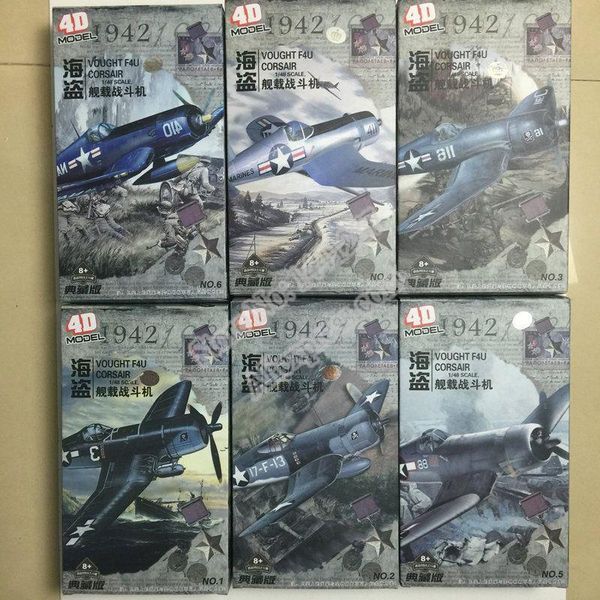 world war ii the united states f4u 6pcs/set pirate carrier fighter 4d assembly 1/48 military aircraft model toy
world war ii the united states f4u 6pcs/set pirate carrier fighter 4d assembly 1/48 military aircraft model toy