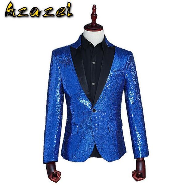 men's suits & blazers men wedding suit formal fashion slim fit business dress blazer brand party masculino stage performance sequins cl, White;black
men's suits & blazers men wedding suit formal fashion slim fit business dress blazer brand party masculino stage performance sequins cl, White;black