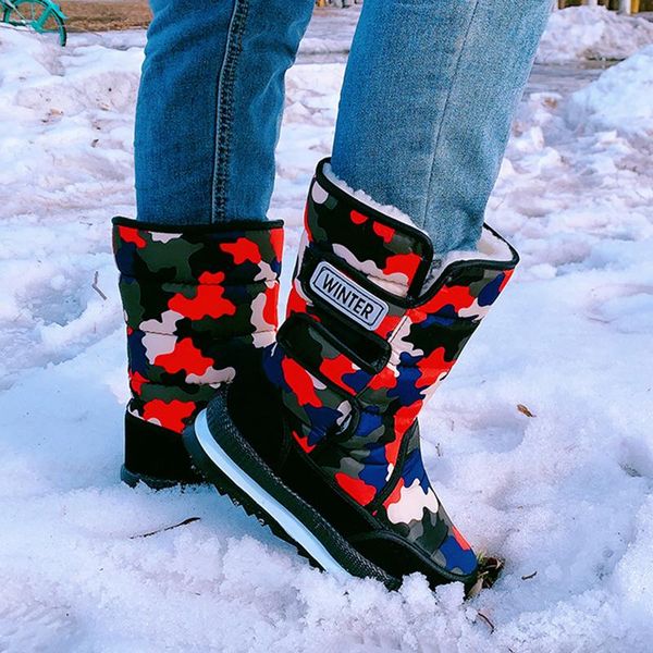 boots women waterproof snow flat heel mid-calf warm plush winter female shoes fur shoe pad camouflage, Black
boots women waterproof snow flat heel mid-calf warm plush winter female shoes fur shoe pad camouflage, Black
