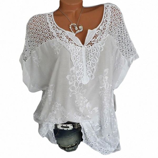 new arrival fashion loose v-neck hollow out embroidery short sleeve blouse shirt women shirt for women #2m6b, White
new arrival fashion loose v-neck hollow out embroidery short sleeve blouse shirt women shirt for women #2m6b, White