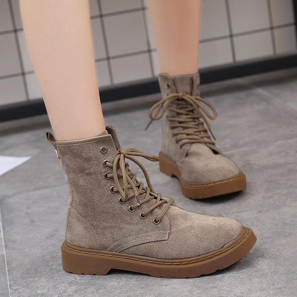 women's shoes sewing fashion ankle boots flock lace up platform ladies short boots female autumn footwear 2020 motorcycle, Black
women's shoes sewing fashion ankle boots flock lace up platform ladies short boots female autumn footwear 2020 motorcycle, Black