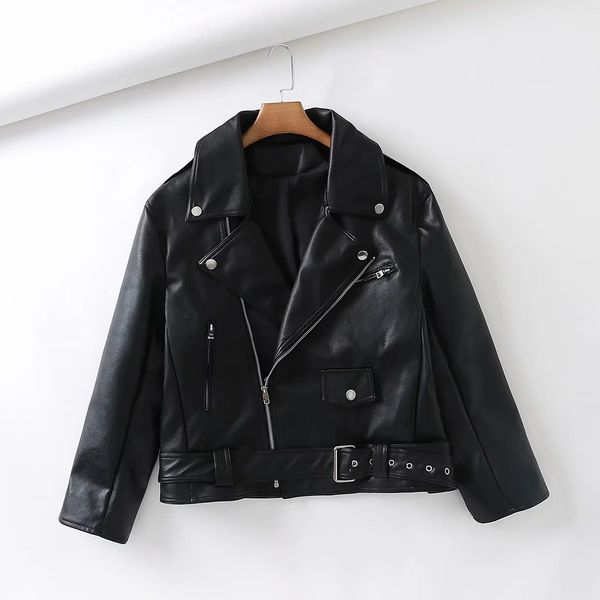 2021 new cross-border outfit autumn winters in europe and the loose waist locomotive zipper leather coat lapels l25j, Black;brown
2021 new cross-border outfit autumn winters in europe and the loose waist locomotive zipper leather coat lapels l25j, Black;brown