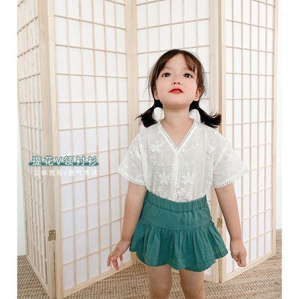 shirts summer baby girls fashion lace jacquard weave cotton short sleeve v-neck shirt1, White;black
shirts summer baby girls fashion lace jacquard weave cotton short sleeve v-neck shirt1, White;black