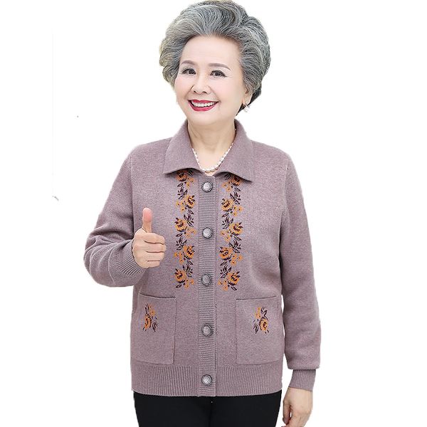 the elderly ladies new spring jacket single-breasted clothing women's cardigan sweater plus size 2r3o, White;black
the elderly ladies new spring jacket single-breasted clothing women's cardigan sweater plus size 2r3o, White;black