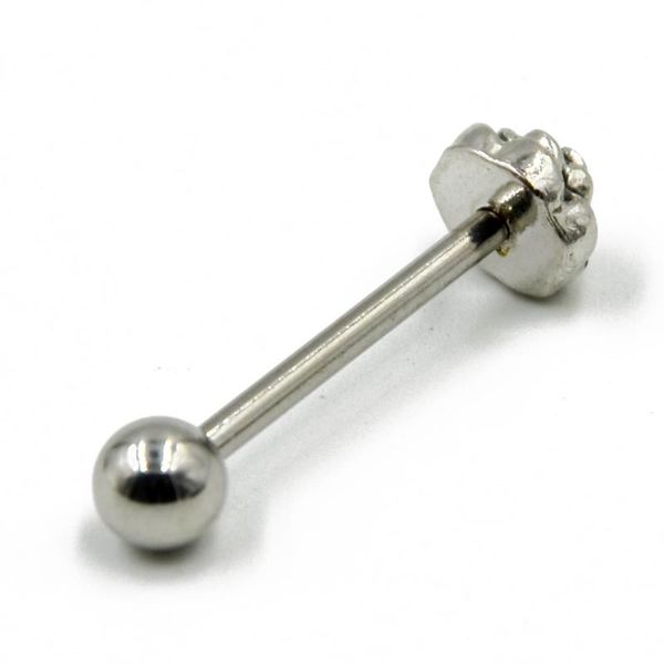 1 pc rose flower surgical steel tongue barbell bars piercing ring body jewelry 1 pc q sqcqtl, Silver
1 pc rose flower surgical steel tongue barbell bars piercing ring body jewelry 1 pc q sqcqtl, Silver